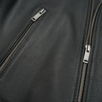 Bryan Siyah Erkek Kapüşonlu Deri Biker Ceket