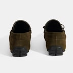 Calandra Haki Erkek Bağcık Detaylı Slip-On Süet Loafer