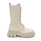 Candi Ekru Kadın Deri Postal Bot