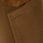 Capella Kahve Kadın Kürk Yakalı Pardösü