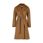 Capella Kahve Kadın Kürk Yakalı Pardösü