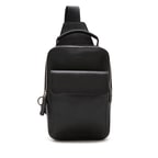 Carl Siyah Erkek Deri Çapraz Sırt Çantası