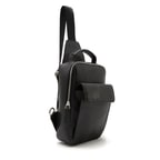 Carl Siyah Erkek Deri Çapraz Sırt Çantası