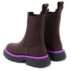 Carmen Kahve Kadın Yandan Lastikli Deri Chelsea Bot