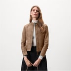 Chantoya Bej Kadın Süet Ceket