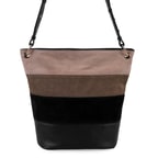 Chelsey Siyah Kadın Süet Deri Omuz Çantası