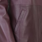 Cherlin Bordo Kadın Deri Mont