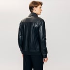 Cirino Erkek Gömlek Yakalı Deri Ceket