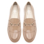 Clara Bej Kadın Rugan Deri Loafer