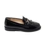 Clara Siyah Kadın Rugan Deri Loafer
