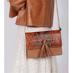 Conda Kadın Yılan Baskılı Deri Omuz Askılı Çanta