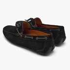Connor Siyah Erkek Süet Loafer