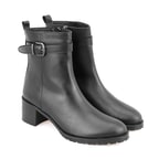 Cosa Siyah Kadın Fermuarlı Deri Bot