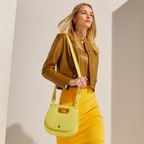 Damian Sarı Kadın Deri El Çantası