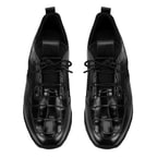 Dandre Siyah Erkek Kroko Baskılı Deri Spor Ayakkabı