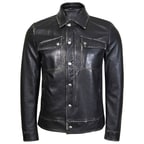 Darcio Siyah Erkek Vintage Efektli Deri Mont