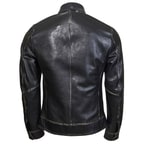 Darcio Siyah Erkek Vintage Efektli Deri Mont