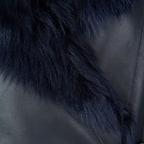 Debora Lacivert Kadın Kürk Ceket