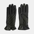 DESA - FY Siyah Kadın Kapitone Deri Eldiven