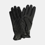 DESA - FY Siyah Kadın Kapitone Deri Eldiven