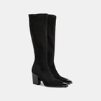 DESA Kadın Siyah Kalın Topuklu Stretch Çizme