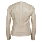 Deundria Kadın Fit Panelli Deri Ceket