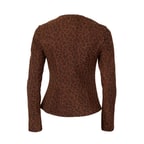 Deundria Leopar Kadın Panelli Fit Süet Ceket