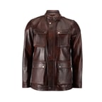 Dione Kahve Erkek Deri Mont