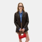 Dioran Kahve Kadın Çift Taraflı Süet Ceket