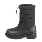 Dolf Siyah Kadın Fermuarlı Puffer Çizme