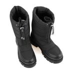 Dolf Siyah Kadın Fermuarlı Puffer Çizme