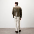 Dugan Yeşil Erkek Deri Mont