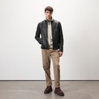 Dyami Siyah Erkek Deri Mont