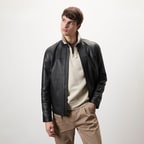 Dyami Siyah Erkek Deri Mont