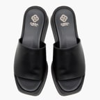 Edna Siyah Kadın Deri Terlik