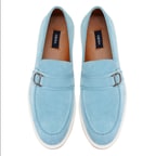Elisa Mavi Erkek Süet Deri Loafer