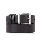 Elliott Siyah Erkek Çift Taraflı Klasik Deri Kemer