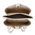 Emil Beyaz Kadın Deri El Çantası