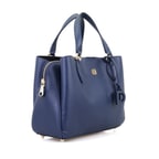 Emil Lacivert Kadın Deri El Çantası