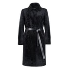 Emilly Siyah Kadın Kürk Kaban