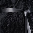 Emilly Siyah Kadın Kürk Kaban