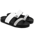 Emilo Beyaz Kadın DesaComfort Tabanlı Terlik