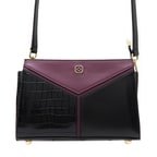 Emma Mor Kadın Kroko Baskılı Deri Omuz Çantası