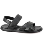 Erica Siyah Erkek Deri Sandalet