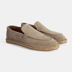 Erkek Bej Slip-On Süet Espadril 