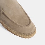 Erkek Bej Slip-On Süet Espadril 
