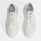 Erkek Beyaz Bağcıklı Deri Günlük Ayakkabı