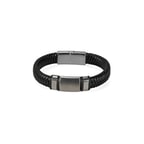 Erkek Deri Çelik Figürlü Bileklik