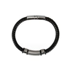 Erkek Deri Çelik Figürlü Bileklik