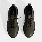 Erkek Gri Bağcıklı Deri Günlük Ayakkabı